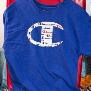 Champion Royal Blue Tee with Logo